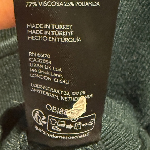 Anthropologie Maeve Green Square Neck Bell Sleeve Sweater Size Small - Picture 10 of 11